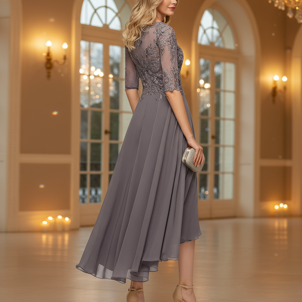 Women’s Cocktail Dress | Elegant Lace Details, Flattering Fit-Women's Dresses-Zeravi-Pink-S-Zeravi